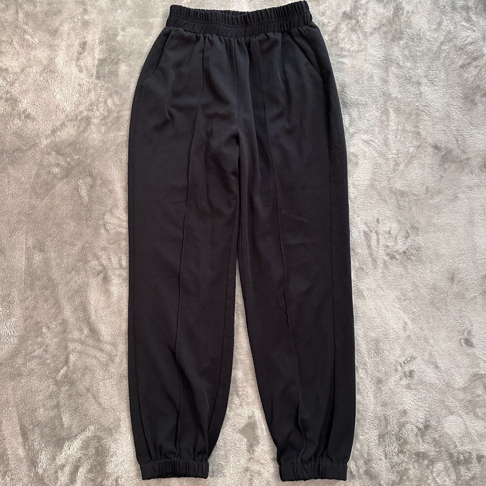 Universal Standard Black Pull On Twill Jogger Pants Women's US 2-4 XS
